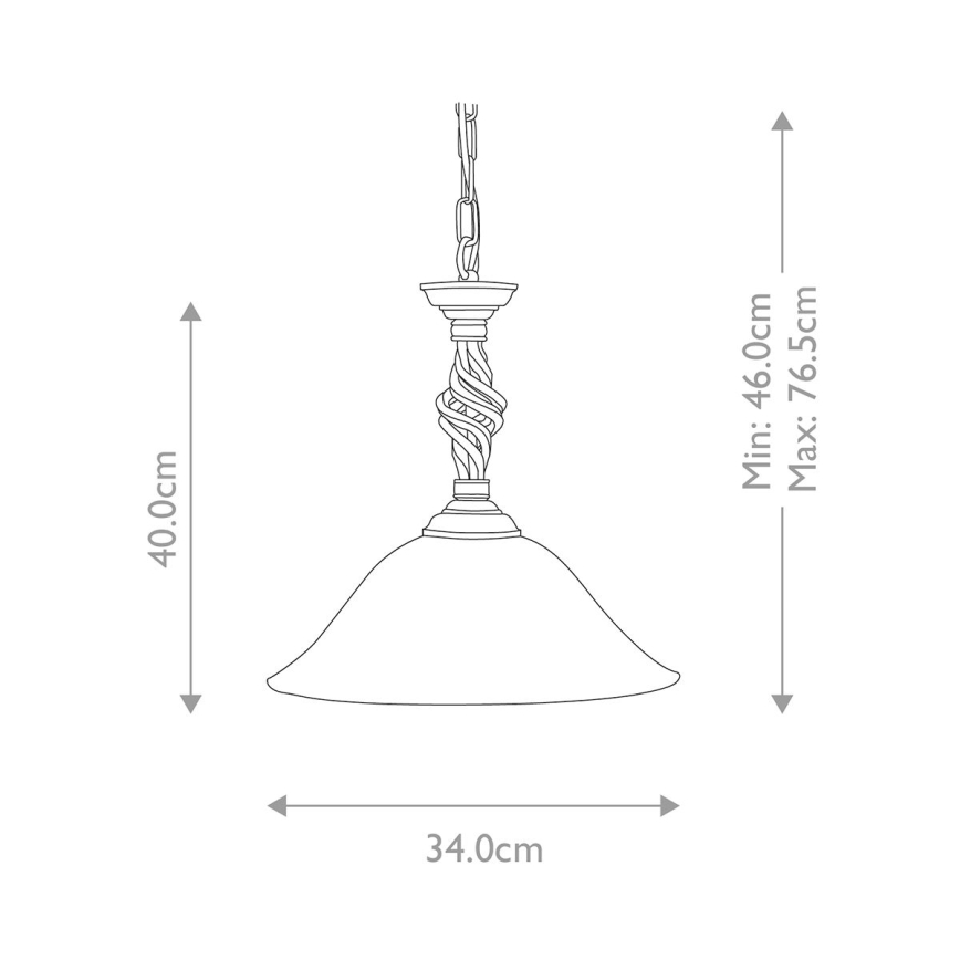 Elstead - Lustra ar ķēdi PEMBROKE 1xE27/60W/230V