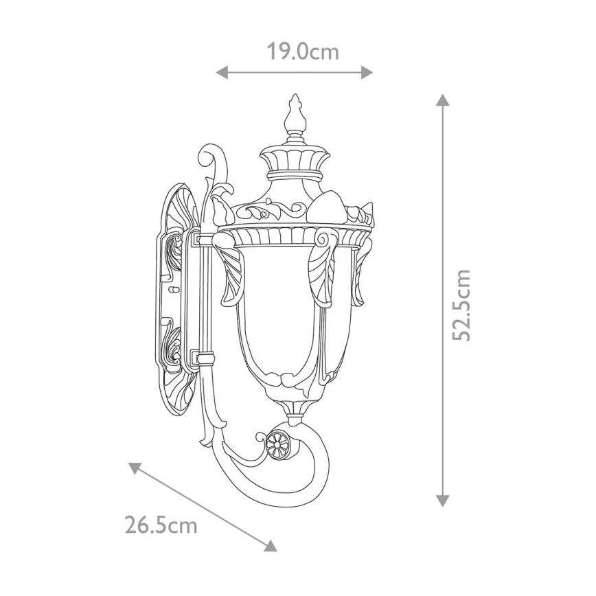 Elstead - Āra sienas lampa PHILADELPHIA 1xE27/60W/230V IP44