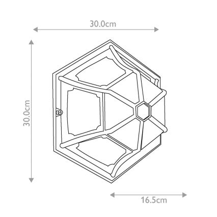 Elstead - Āra griestu lampa PARISH 1xE27/60W/230V IP44