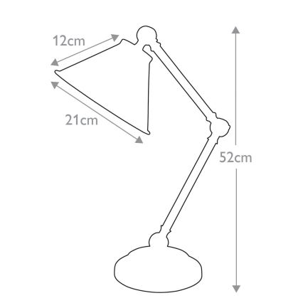 Elstead - Galda lampa PROVENCE ELEMENT 1xE27/60W/230V pelēka