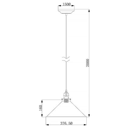 Elstead - Lustra ar auklu PROVENCE 1xE27/60W/230V zelta