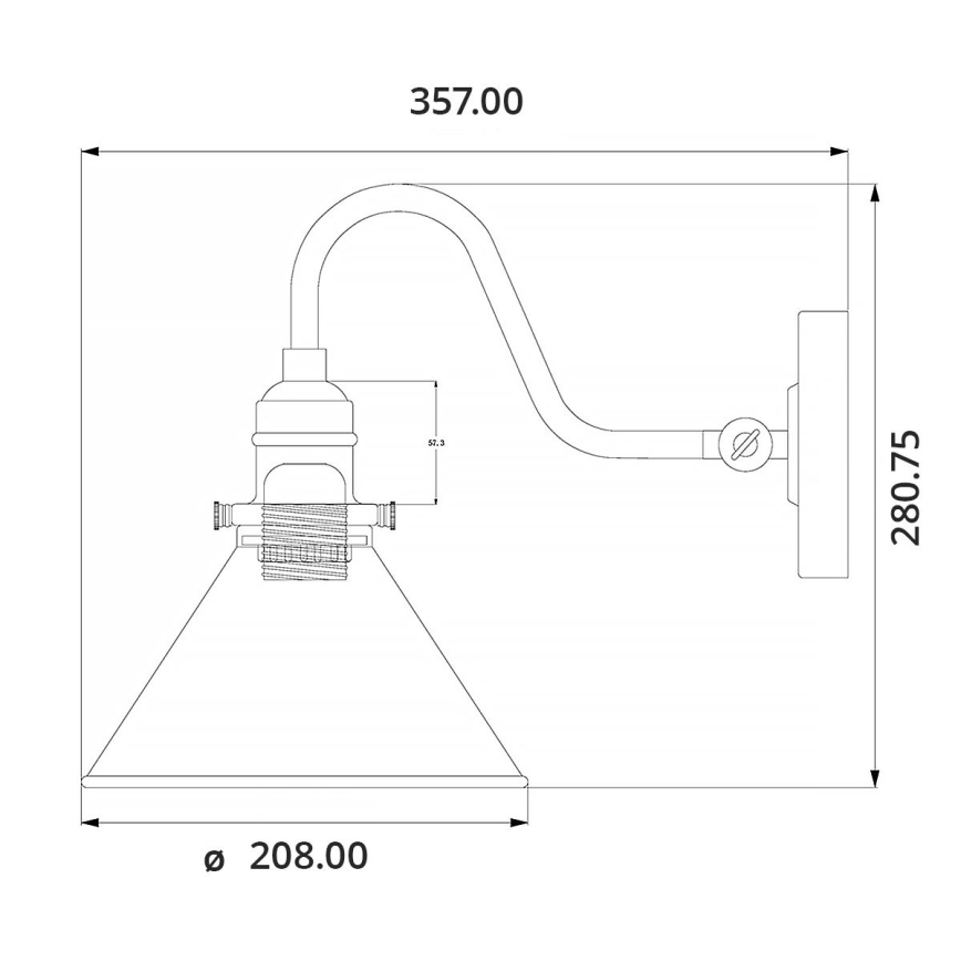 Elstead - Sienas lampa PROVENCE 1xE27/60W/230V melna