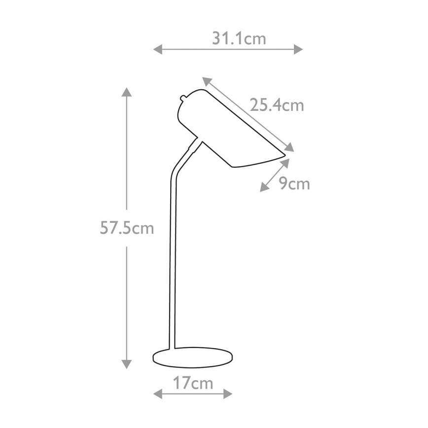 Elstead - Galda lampa QUINTO 1xE27/8W/230V pelēka