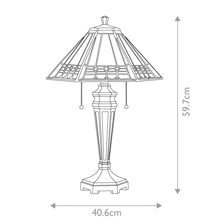 Elstead QZ-ARDEN-TL - Galda lampa ALCOTT 2xE27/60W/230V