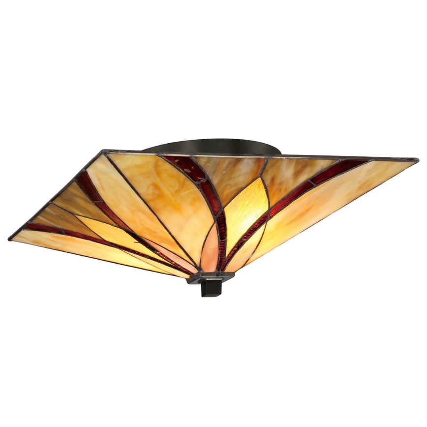 Elstead - Griestu gaismeklis Tiffany ASHEVILLE 2xE27/60W/230V