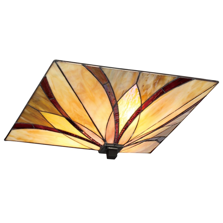 Elstead - Griestu gaismeklis Tiffany ASHEVILLE 2xE27/60W/230V