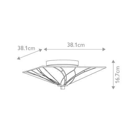 Elstead - Griestu gaismeklis Tiffany ASHEVILLE 2xE27/60W/230V