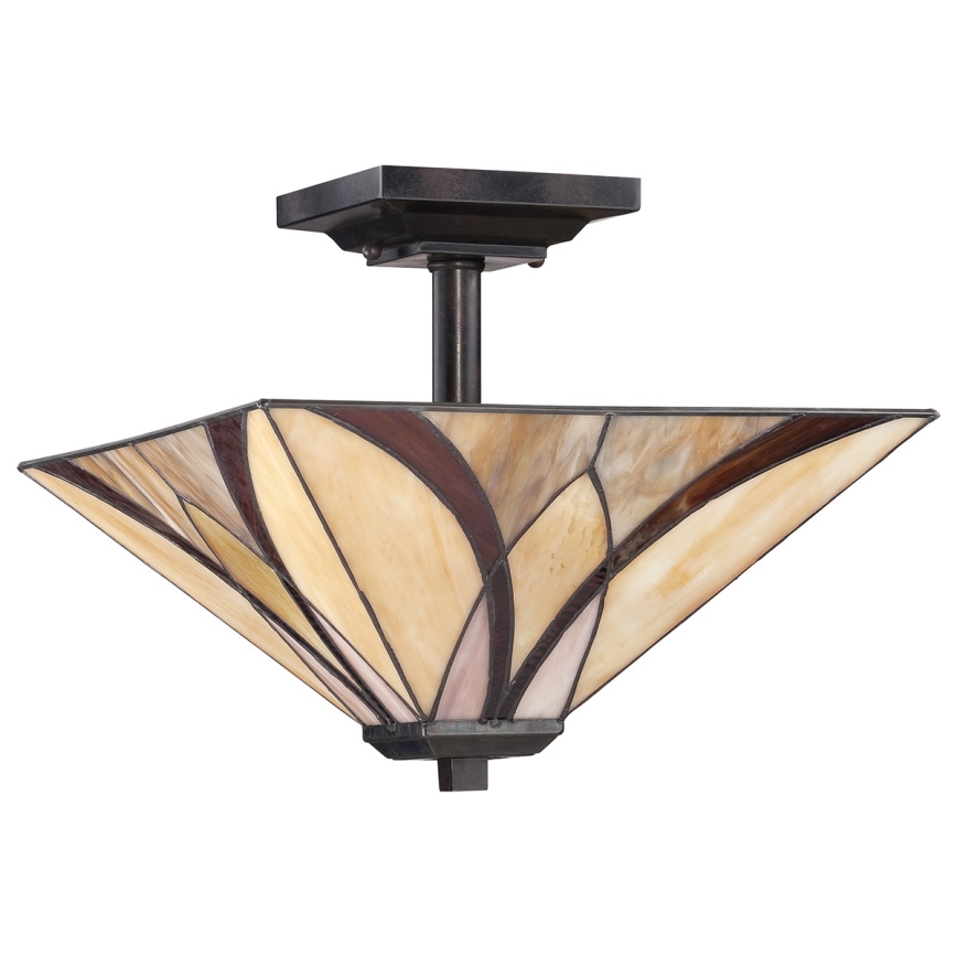 Elstead - Tiffany stila griestu lampa ASHEVILLE 2xE27/100W/230V