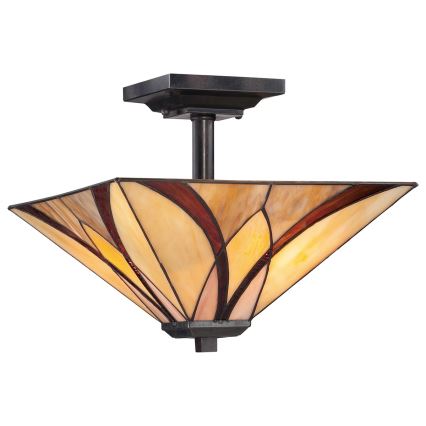 Elstead - Tiffany stila griestu lampa ASHEVILLE 2xE27/100W/230V