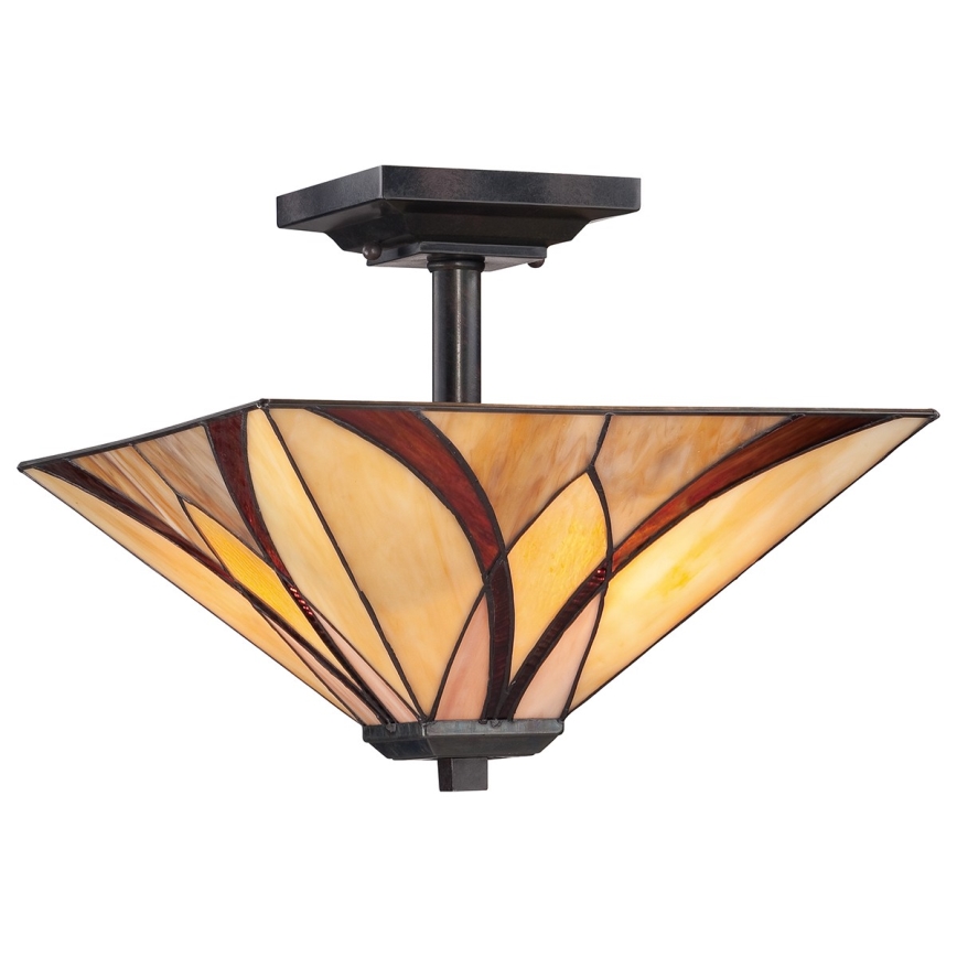 Elstead - Tiffany stila griestu lampa ASHEVILLE 2xE27/100W/230V