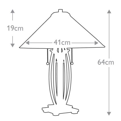 Elstead - Tiffany ASHEVILLE galda lampa 2xE27/60W/230V