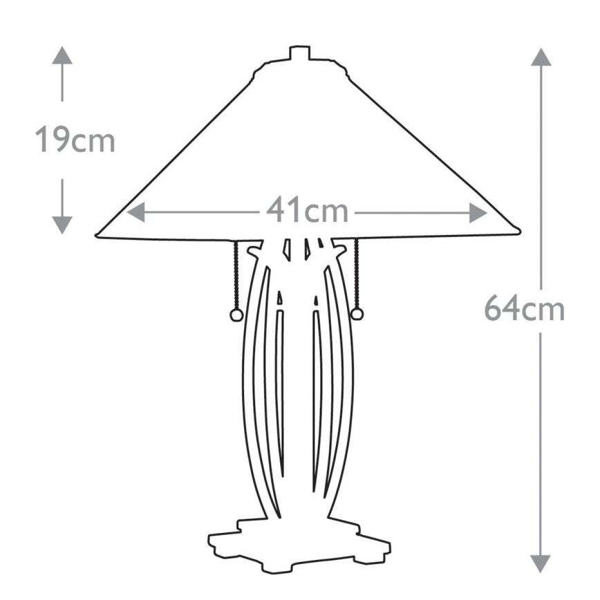 Elstead - Tiffany ASHEVILLE galda lampa 2xE27/60W/230V