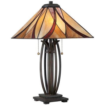 Elstead - Galda lampa Tiffany ASHEVILLE 2xE27/60W/230V
