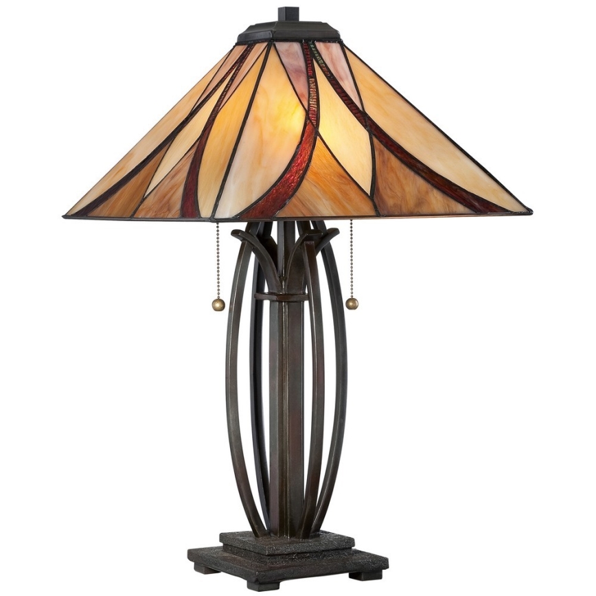 Elstead - Galda lampa Tiffany ASHEVILLE 2xE27/60W/230V