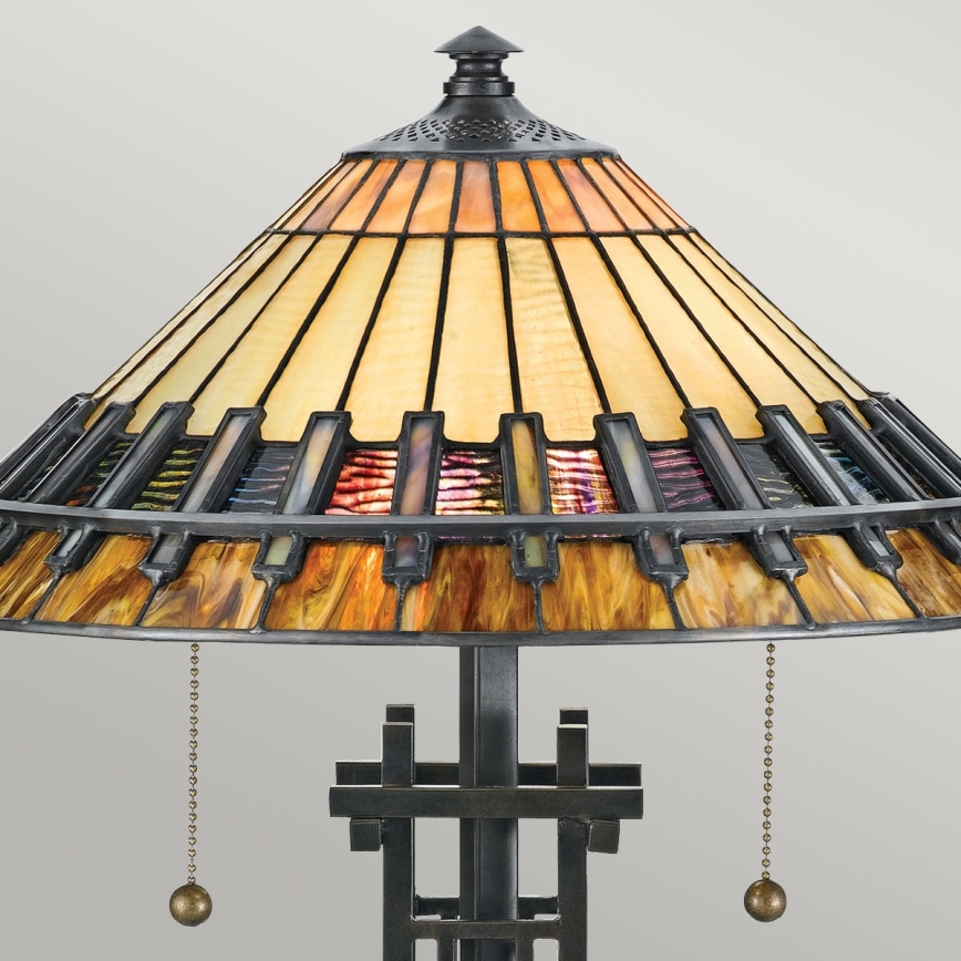 Elstead QZ-CHASTAIN-TL - Galda lampa CHASTAIN 2xE27/60W/230V