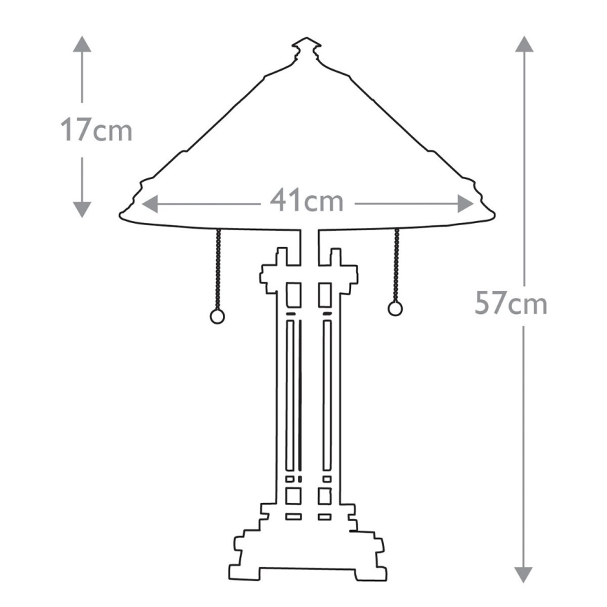 Elstead QZ-CHASTAIN-TL - Galda lampa CHASTAIN 2xE27/60W/230V
