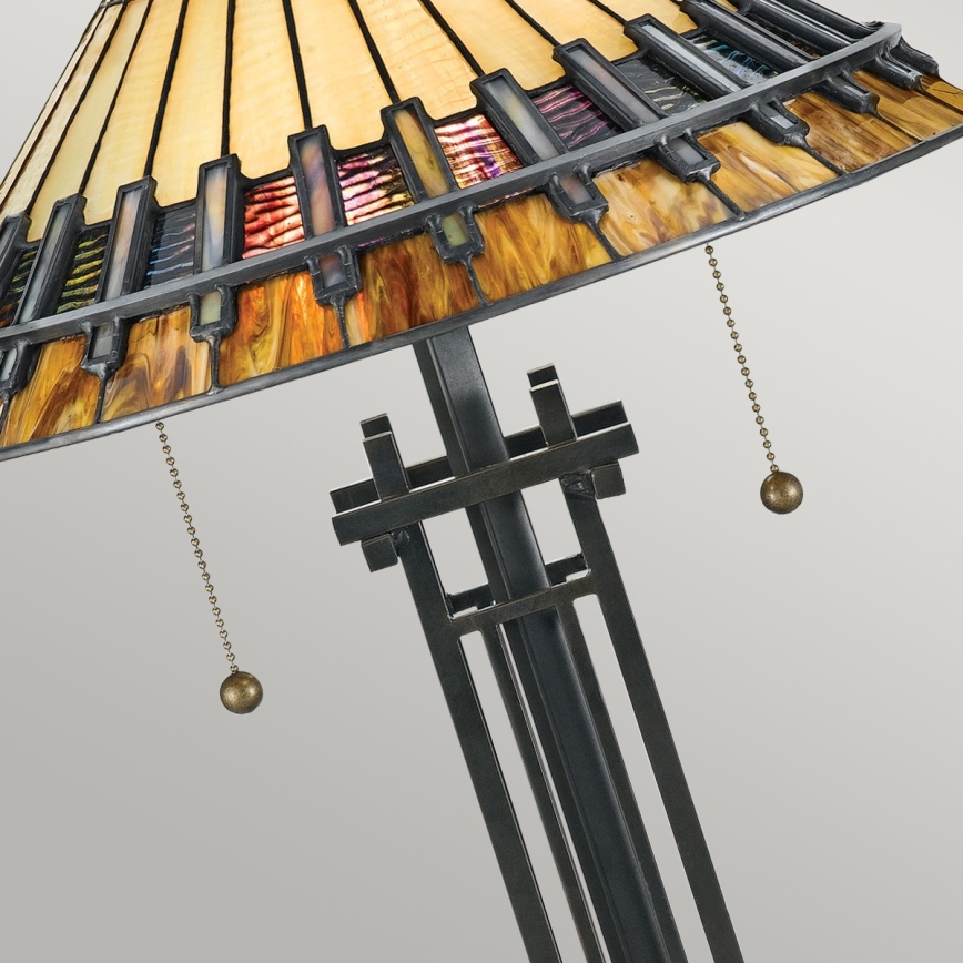 Elstead - Galda lampa Tiffany CHASTAIN 2xE27/60W/230V