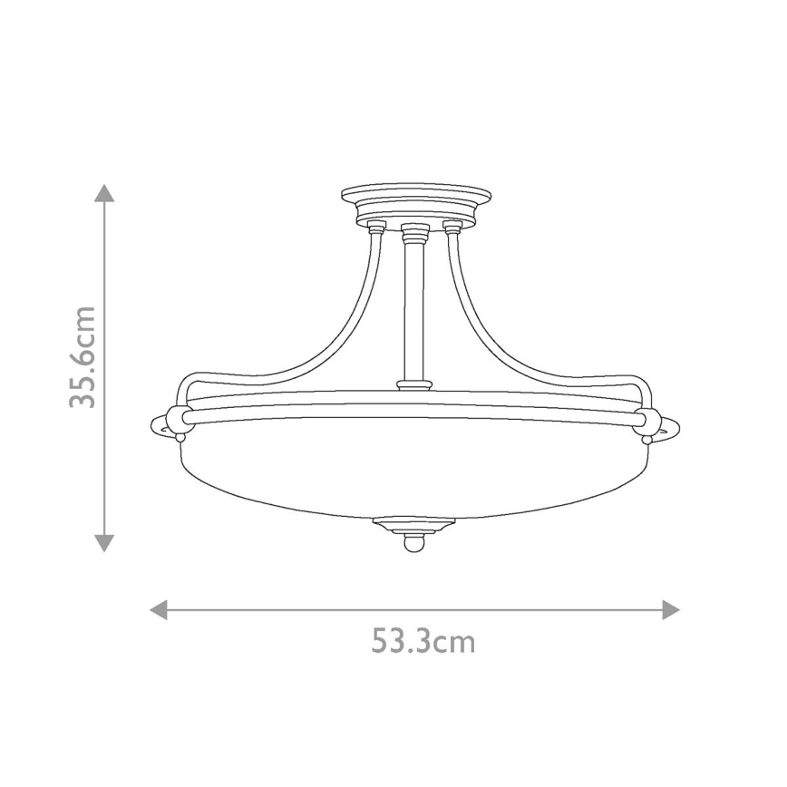 Elstead - Virsapmetuma lustra GRIFFIN 4xE27/100W/230V matēts hroms