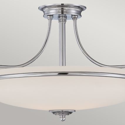 Elstead - Virsapmetuma lustra GRIFFIN 3xE27/100W/230V spīdīgi hromēts