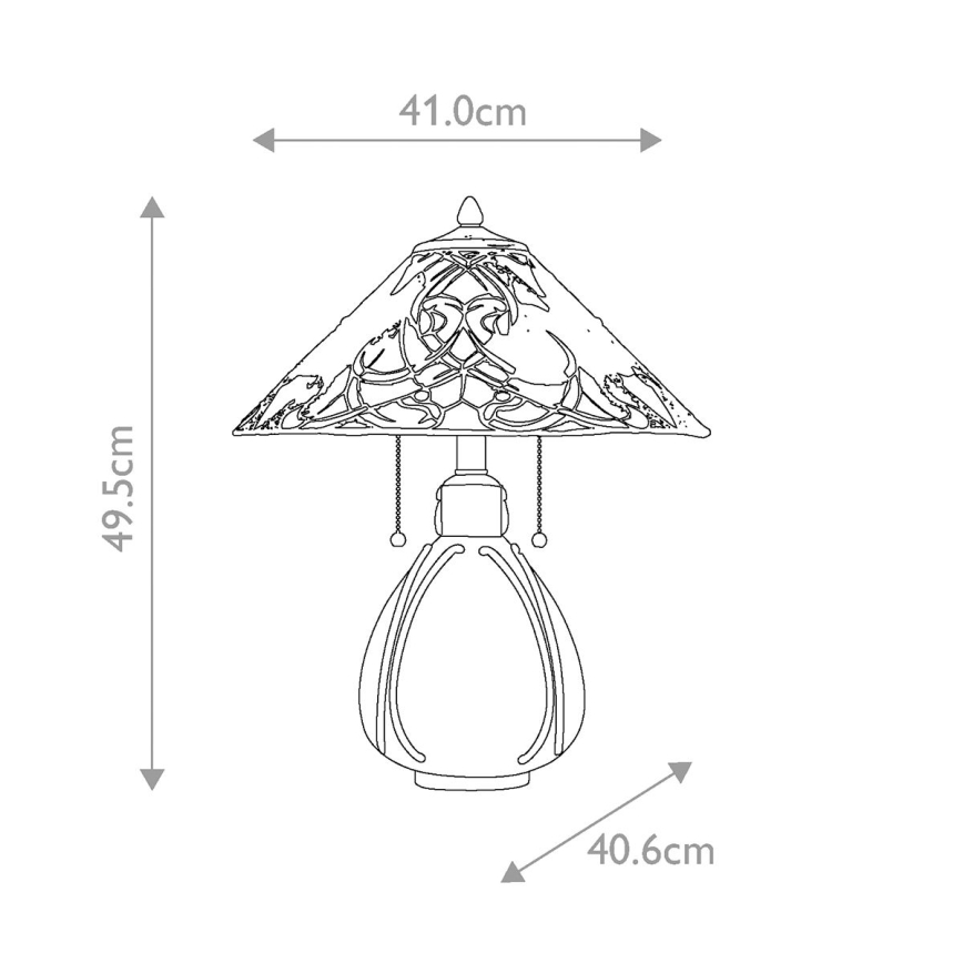 Elstead QZ-INDIA-TL - Galda lampa INDIA 2xE27/75W/230V