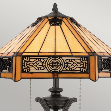 Elstead - Galda lampa INDUS 2xE27/60W/230V dzintara stikls