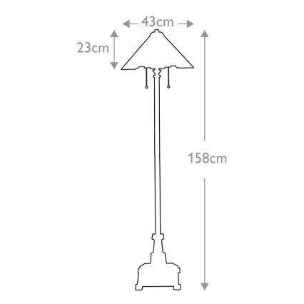 Elstead QZ-INGLENOOK-FL - Grīdas lampa INGLENOOK 2xE27/60W/230V
