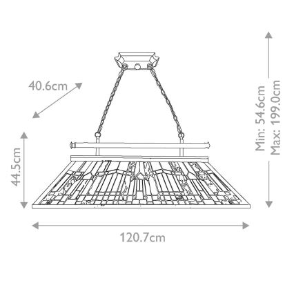Elstead QZ-INGLENOOK-ISLE - Lustra ar ķēdi INGLENOOK 3xE27/100W/230V