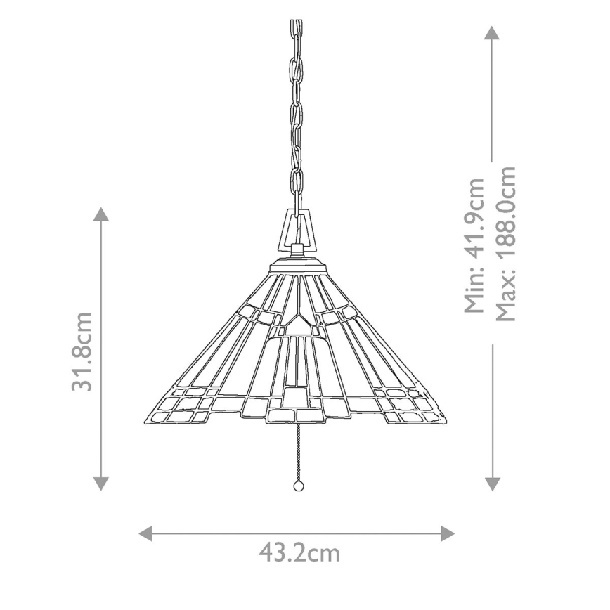 Elstead QZ-INGLENOOK-P-A - Lustra ar ķēdi INGLENOOK 3xE27/60W/230V