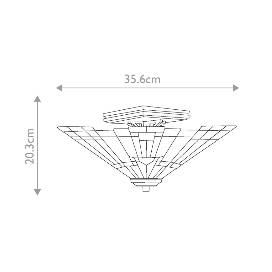 Elstead QZ-INGLENOOK-SF - Griestu gaismeklis INGLENOOK 2xE27/60W/230V