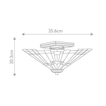 Elstead - Griestu gaismeklis Tiffany INGLENOOK 2xE27/60W/230V