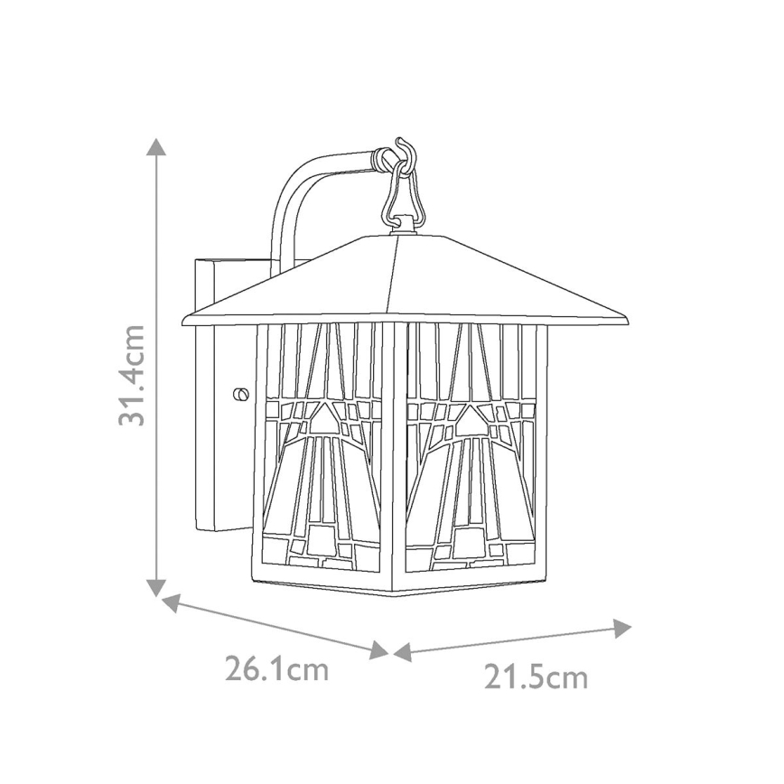 Elstead QZ-INGLENOOK2-M - Āra sienas gaismeklis INGLENOOK 1xE27/60W/230V IP44