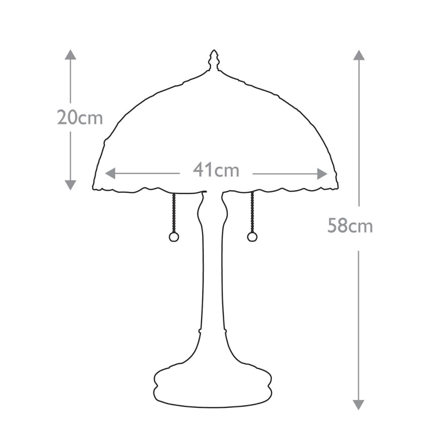 Elstead - Galda lampa Tiffany LARISSA 2xE27/60W/230V