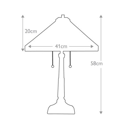Elstead QZ-STEPHEN-TL - Galda lampa STEPHEN 2xE27/60W/230V