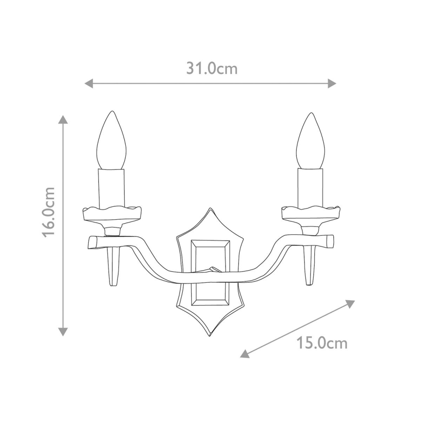 Elstead - Sienas lampa RECTORY 2xE14/60W/230V