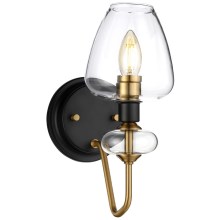 Elstead - Sienas lampa ARMAND 1xE14/40W/230V melna/misiņa
