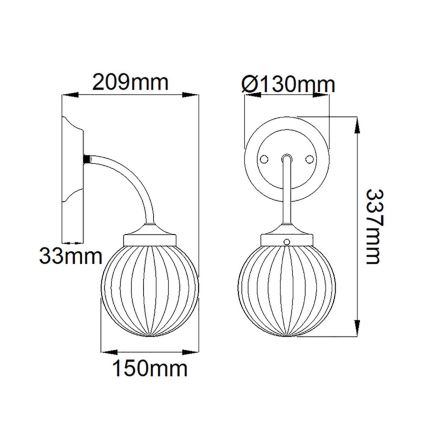 Elstead - Sienas lampa COSMOS 1xE14/60W/230V balta/misiņa