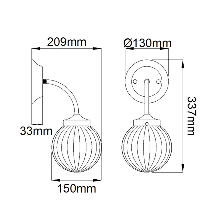 Elstead - Sienas lampa COSMOS 1xE14/60W/230V balta/misiņa