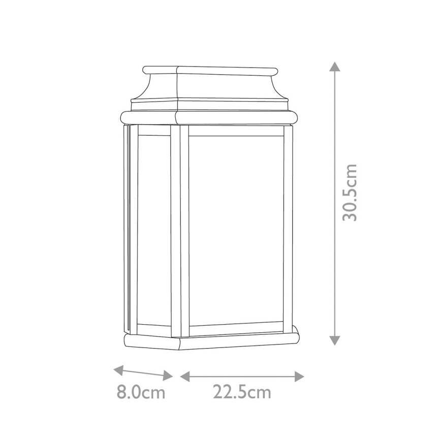 Elstead - Āra sienas lampa ST MARTINS 1xE27/100W/230V IP44 spīdīgi hromēts