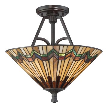 Elstead - Tiffany ALCOTT virsmas montāžas griestu lampa 2xE27/60W/230V