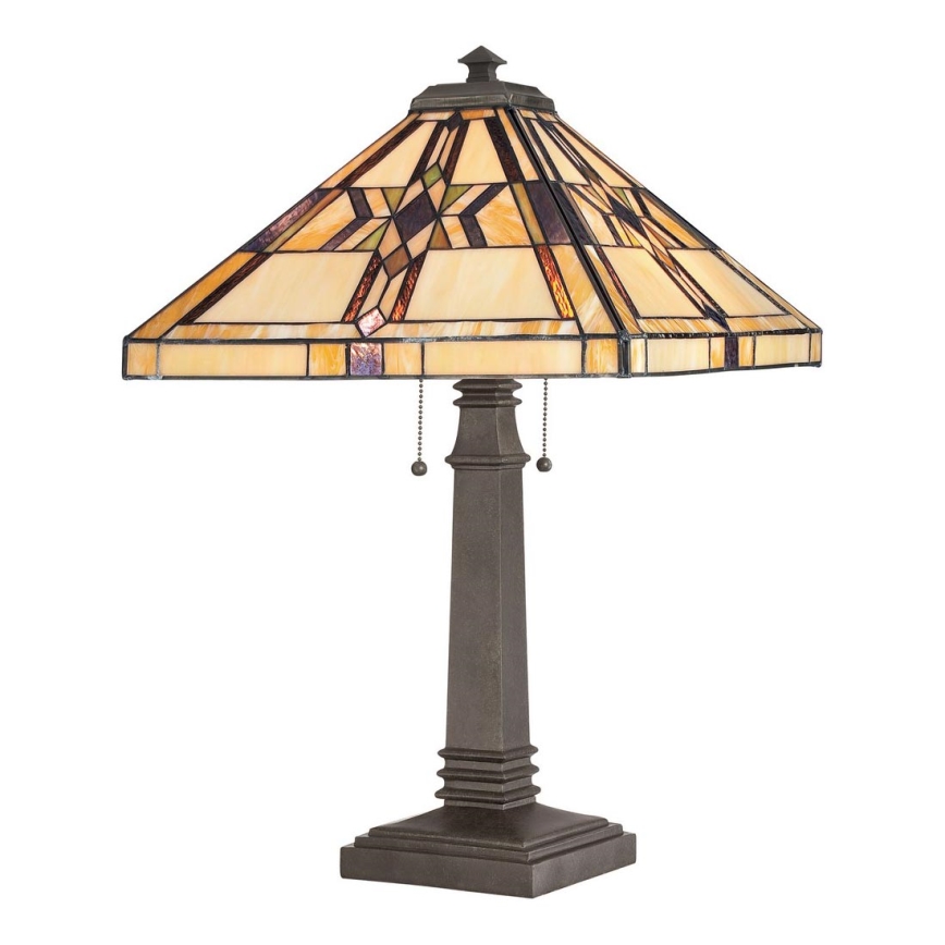 Elstead - Tiffany galda lampa FINTON 2xE27/60W/230V