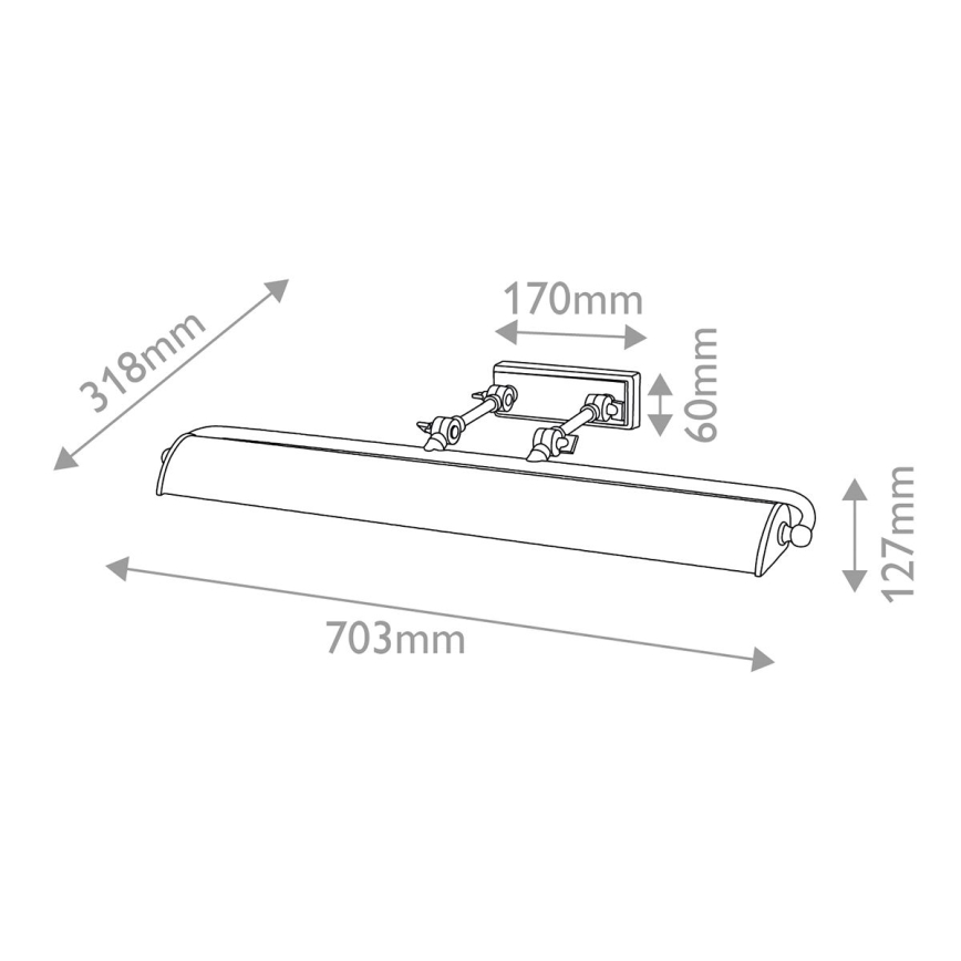 Elstead - WINCHFIELD gleznu gaismeklis 4xE14/40W/230V, melns