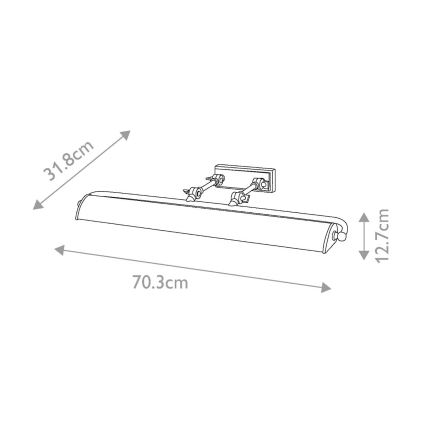 Elstead -Attēla lampa WINCHFIELD 4xE14/40W/230V marmors