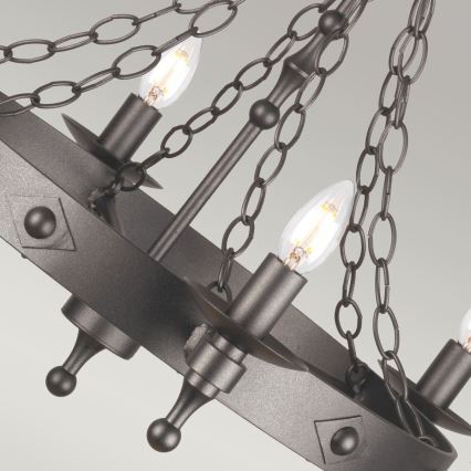 Elstead - Lustra ar ķēdi WARWICK 6xE14/60W/230V
