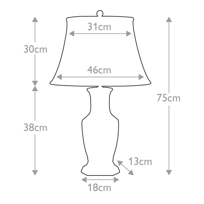 Elstead - Galda lampa ZILA HEX 1xE27/60W/230V