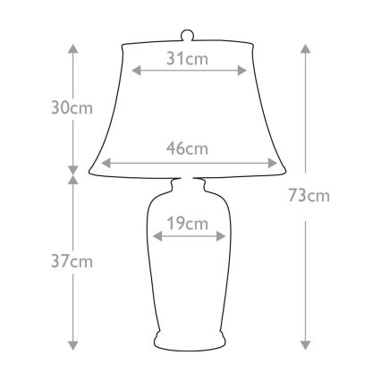 Elstead - Galda lampa ZILA TRADITIONAL 1xE27/60W/230V