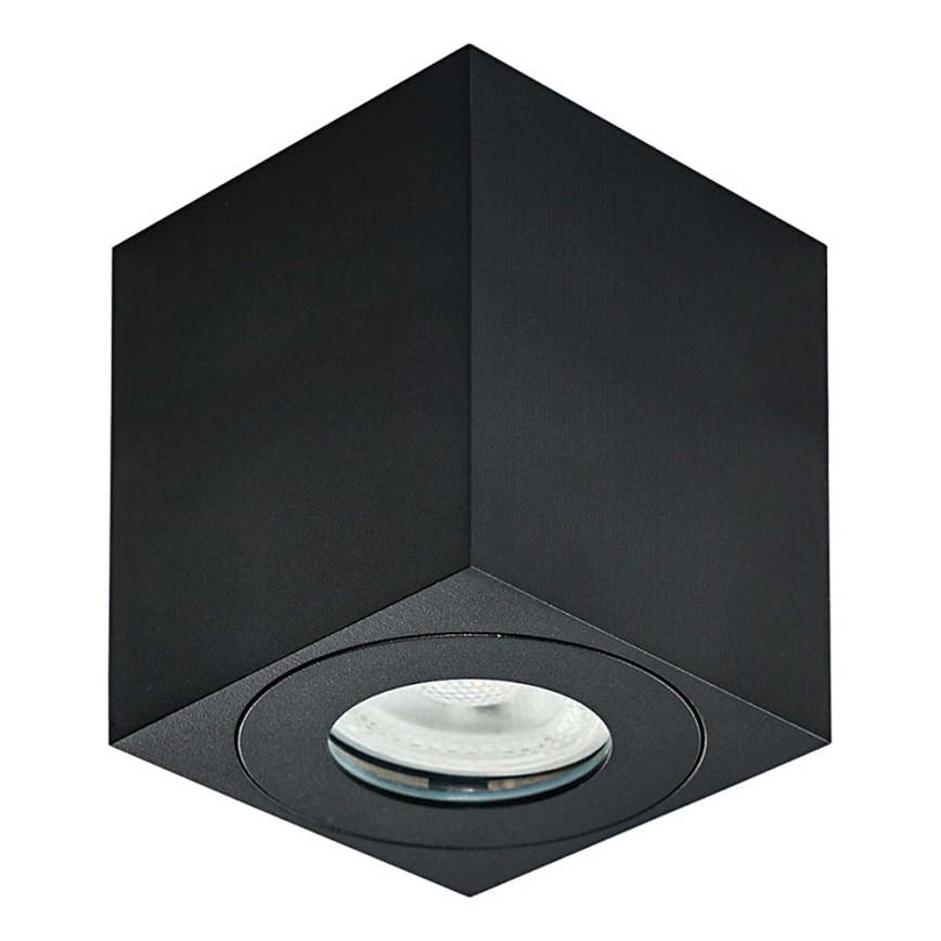 Emithor 48623 - Vannas istabas starmetis ALUX 1xGU10/35W/230V IP44 leņķa melna