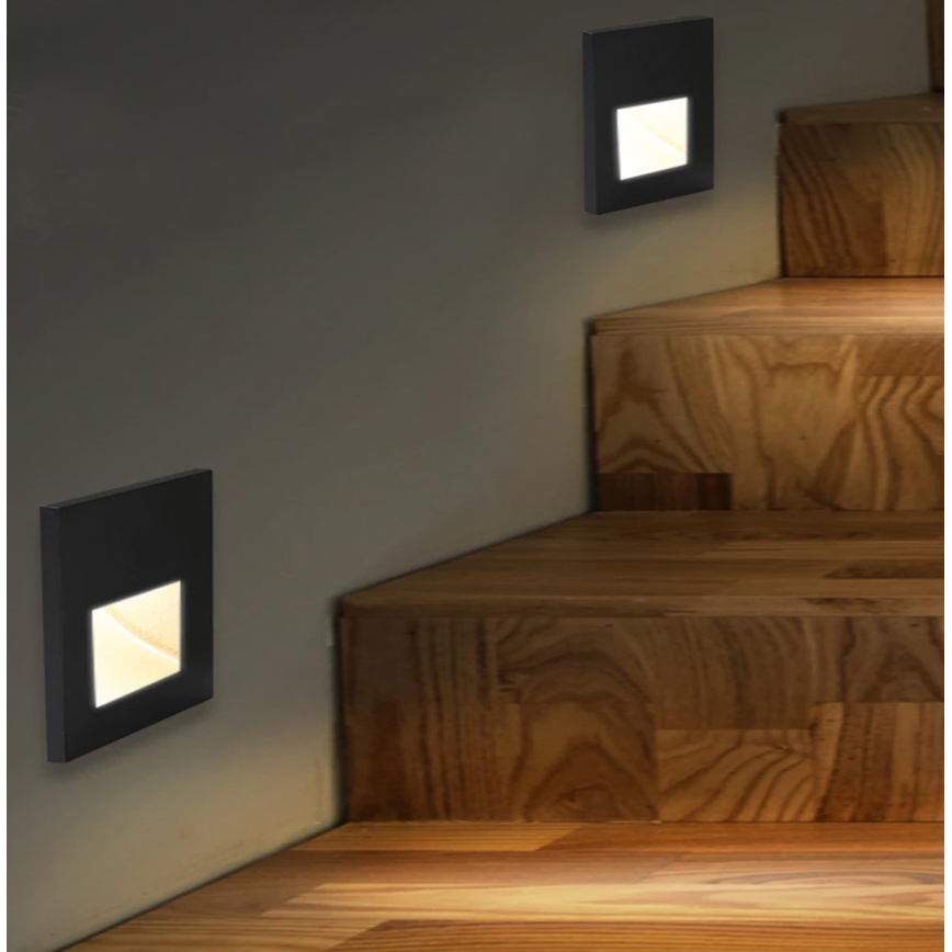 Emithor 70419 - LED Kāpņu telpas lampa SUNNY LED/1W/230V 4000K, melna