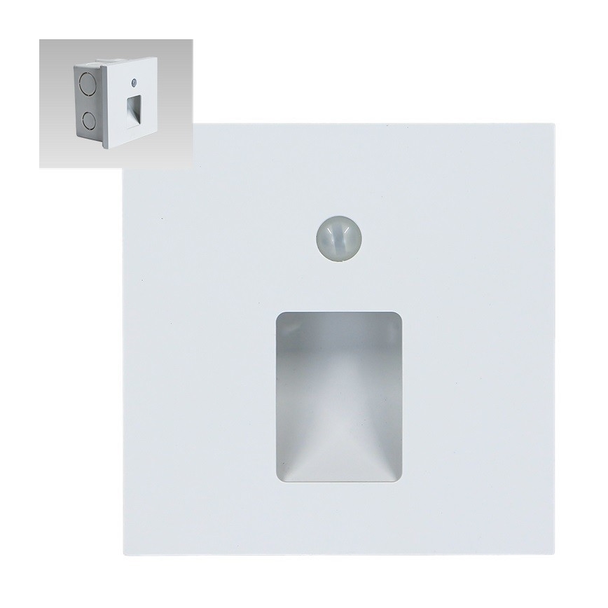 Emithor 70420 - LED Kāpņu telpas lampa ar sensoru VIX LED/1W/230V 4000K balta