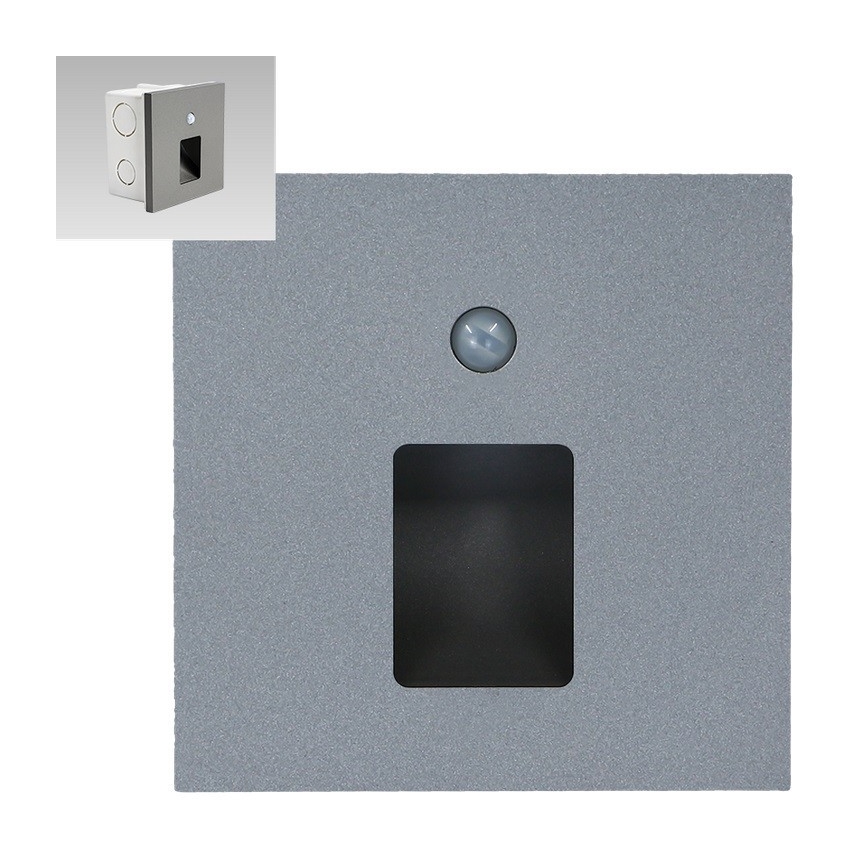 Emithor 70422 - LED Kāpņu telpas lampa ar sensoru VIX LED/1W/230V 4000K pelēka