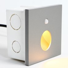 Emithor 70434 - LED Kāpņu telpas lampa ar sensoru OLIVE LED/1W/230V 4000K pelēka